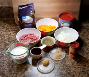 Pasta Bolognese Ingredients